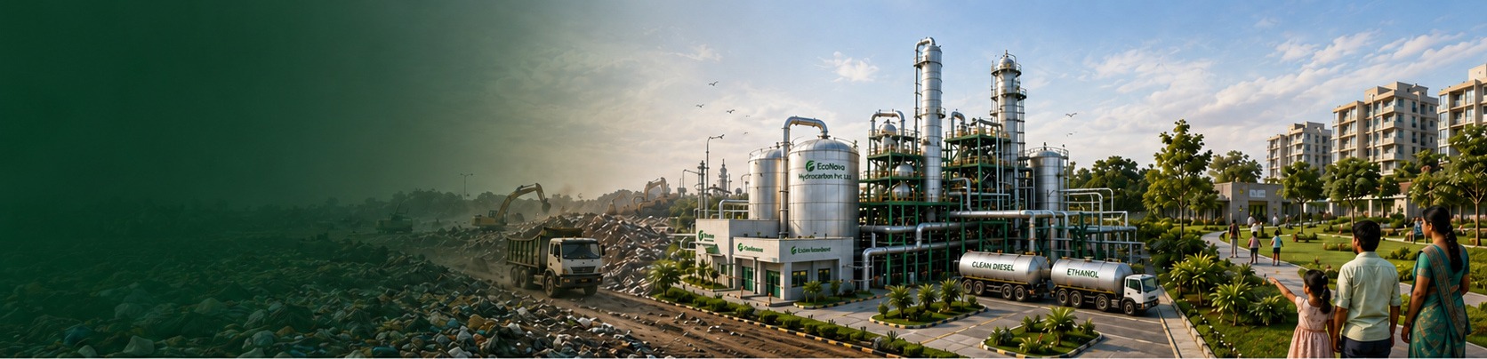 Transformation from legacy dumpsite to clean fuels plant and reclaimed community land
