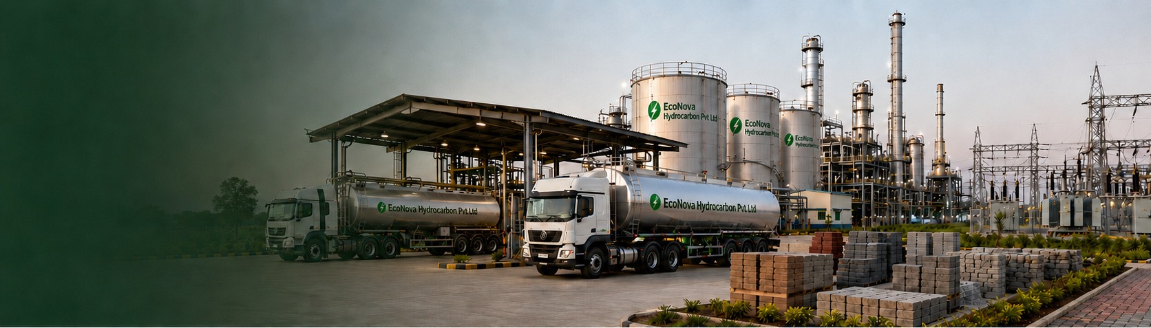 Clean fuel tankers loading at the EcoNova dispatch terminal